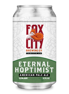 fox city eternal hoptimist beer can